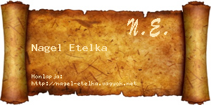 Nagel Etelka névjegykártya