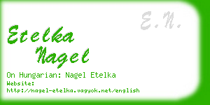 etelka nagel business card